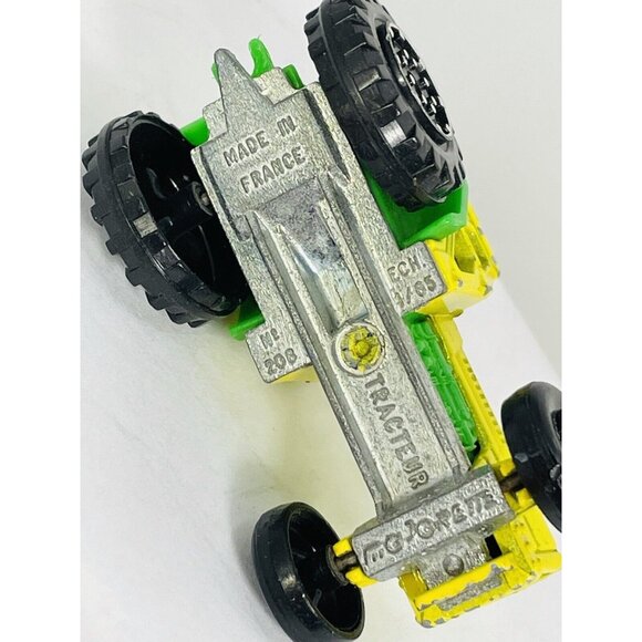 Vintage 208 Majorette Diecast Green & Yellow Farm TRACTOR Made In France 1/65 - Picture 6 of 12